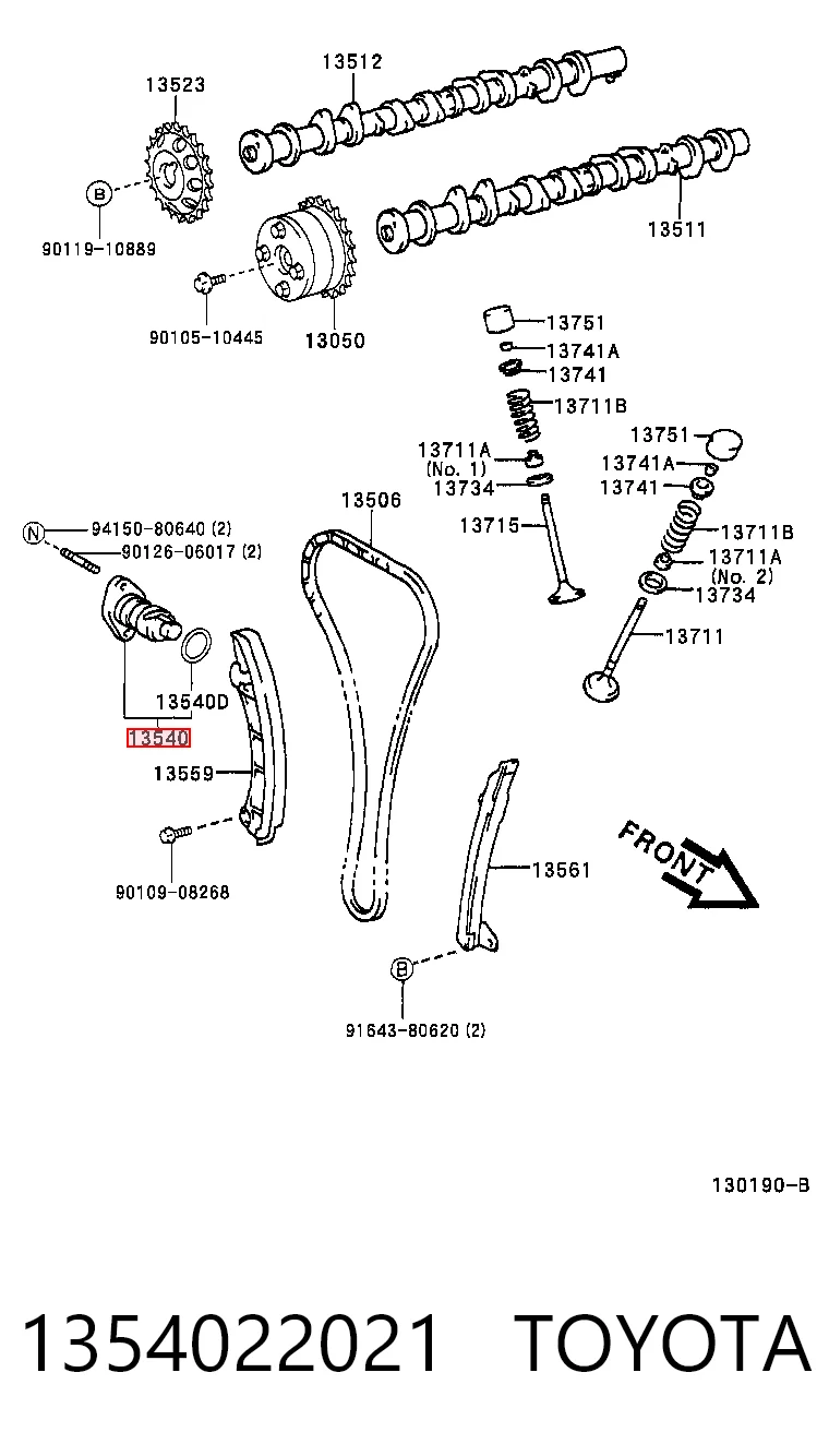  Tensor de cadena de distribución Toyota Corolla 