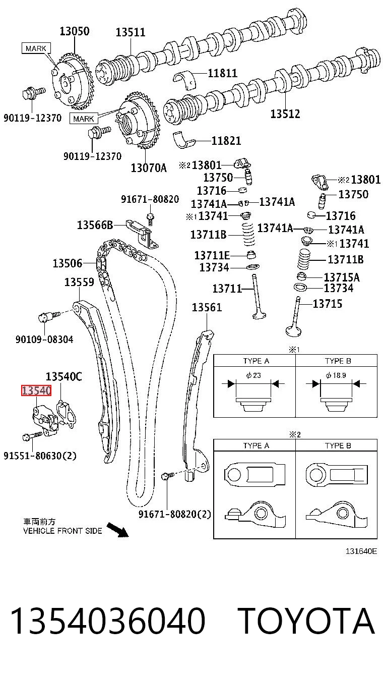 1354036040 Toyota Tensor de cadena de distribución