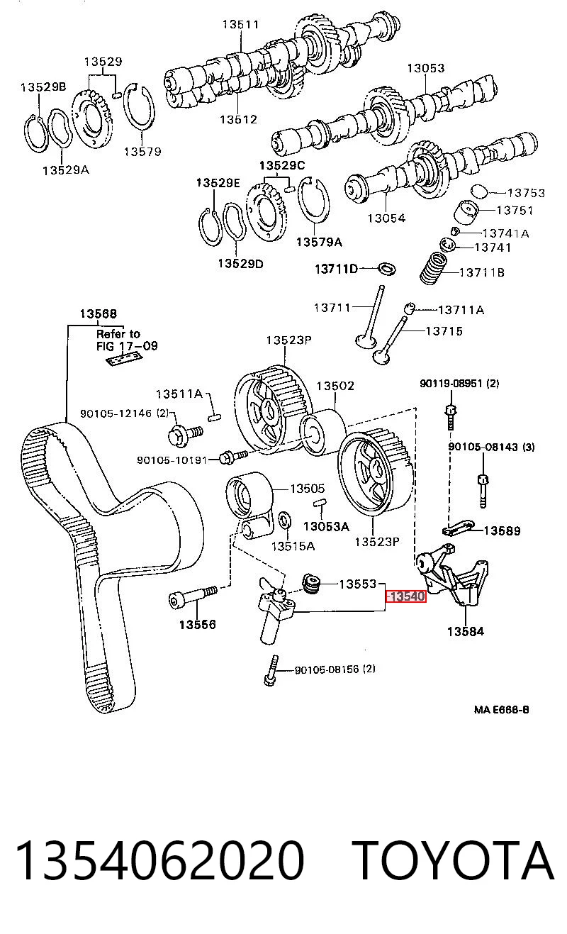 Comprar Tensor de la correa de distribución Camry  V10