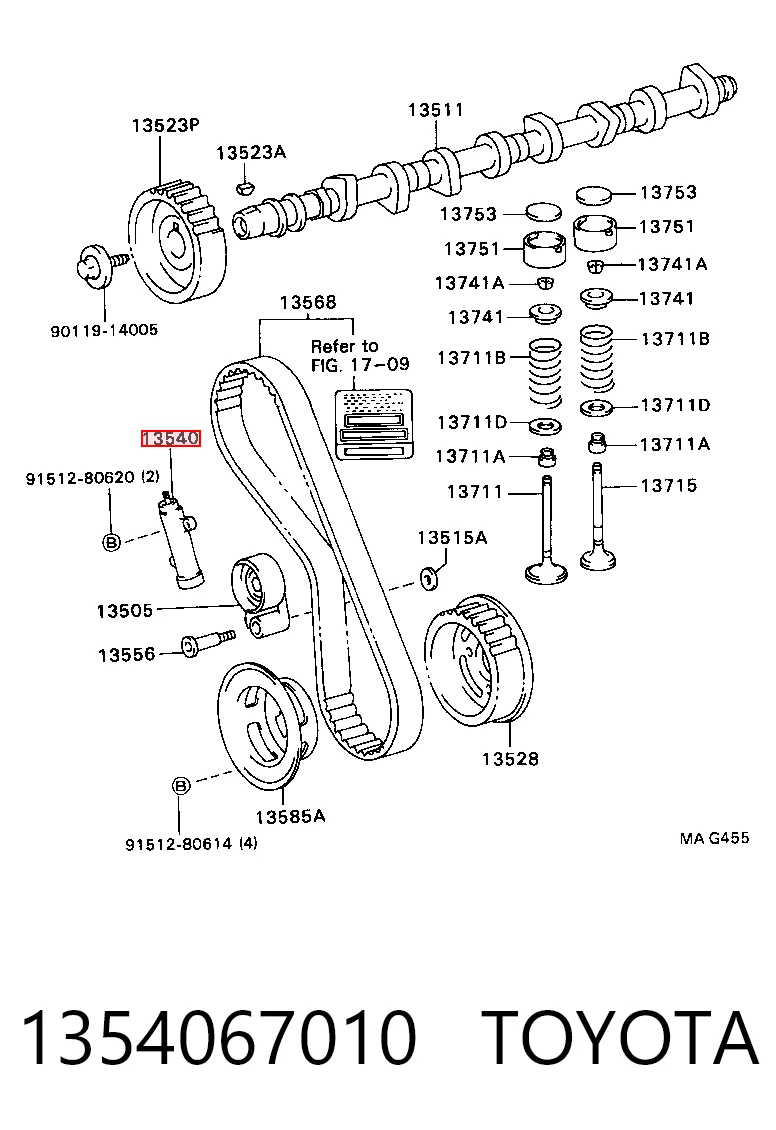 Tensor, correa de distribucion para Toyota Land Cruiser J150