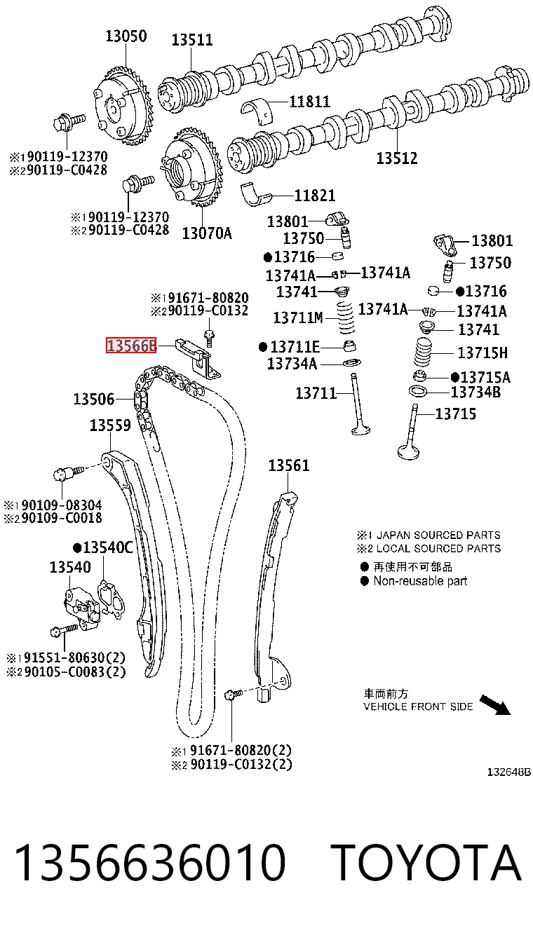 Tensor superior de la cadena de distribución Toyota 1356636010 precio, desde 6,84 EUR