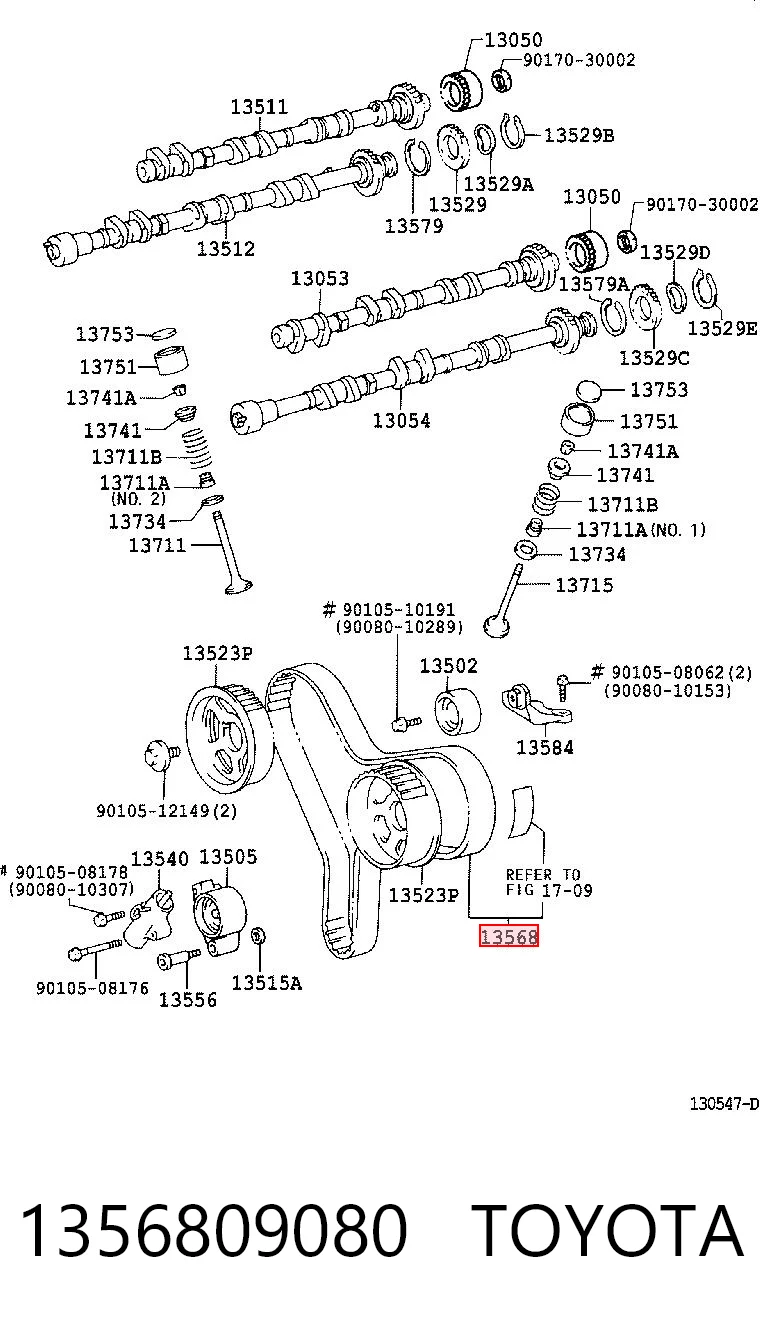 1356809080 Toyota Correa dentada