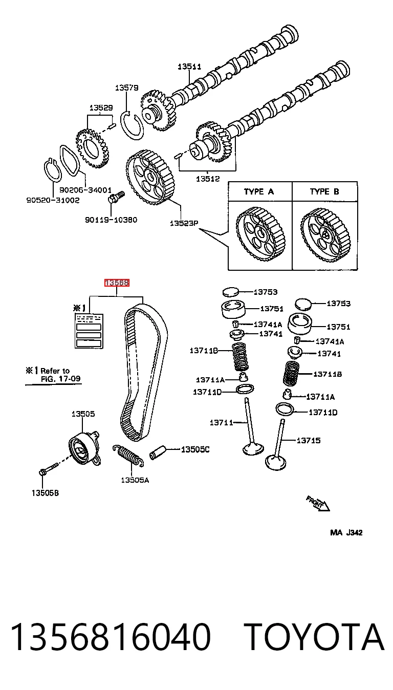 Correa de distribución para Geely CK  ()