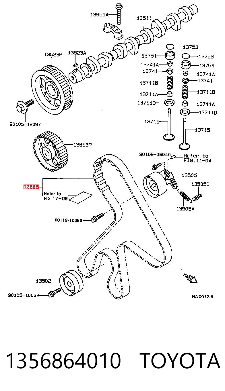 1356864010 Toyota Correa dentada
