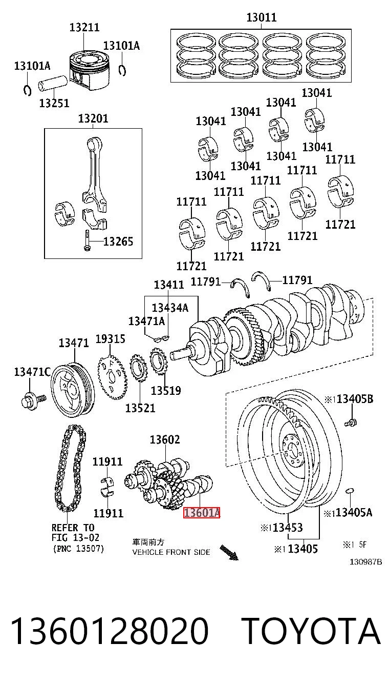 1360128020 Toyota Eje de equilibrado