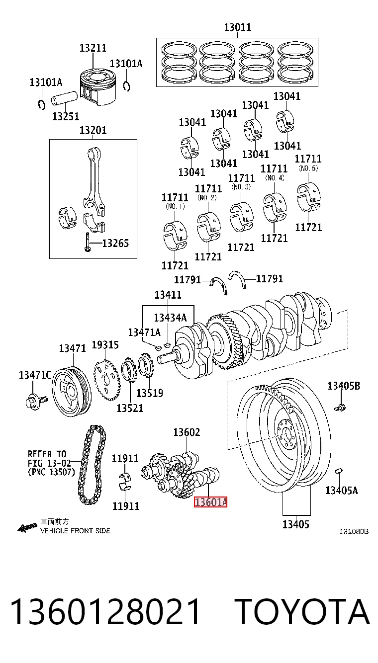 1360128021 Toyota Eje de equilibrado