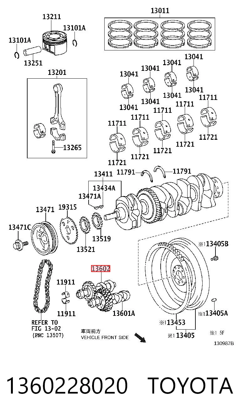 1360228020 Toyota Eje de equilibrado
