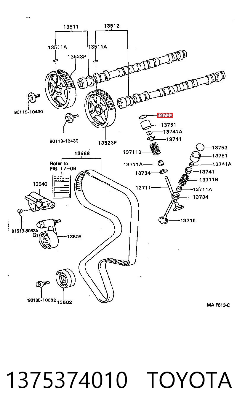 1375374010 Toyota Arandela de ajuste