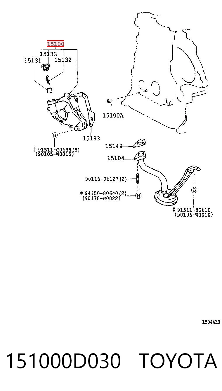 Bomba de aceite para Toyota Corolla  E12