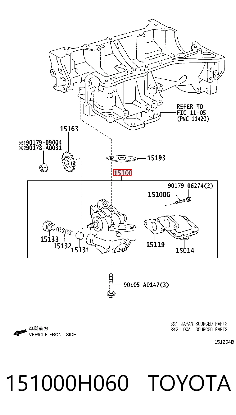 Bomba de aceite para Toyota RAV4 III A3