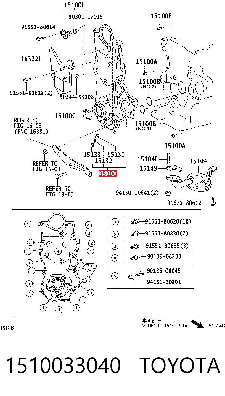 Bomba de aceite del motor para Toyota Yaris  (NCP2)