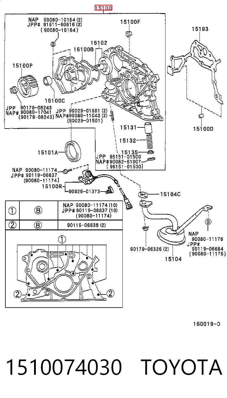 Bomba De Aceite para Toyota Camry V20