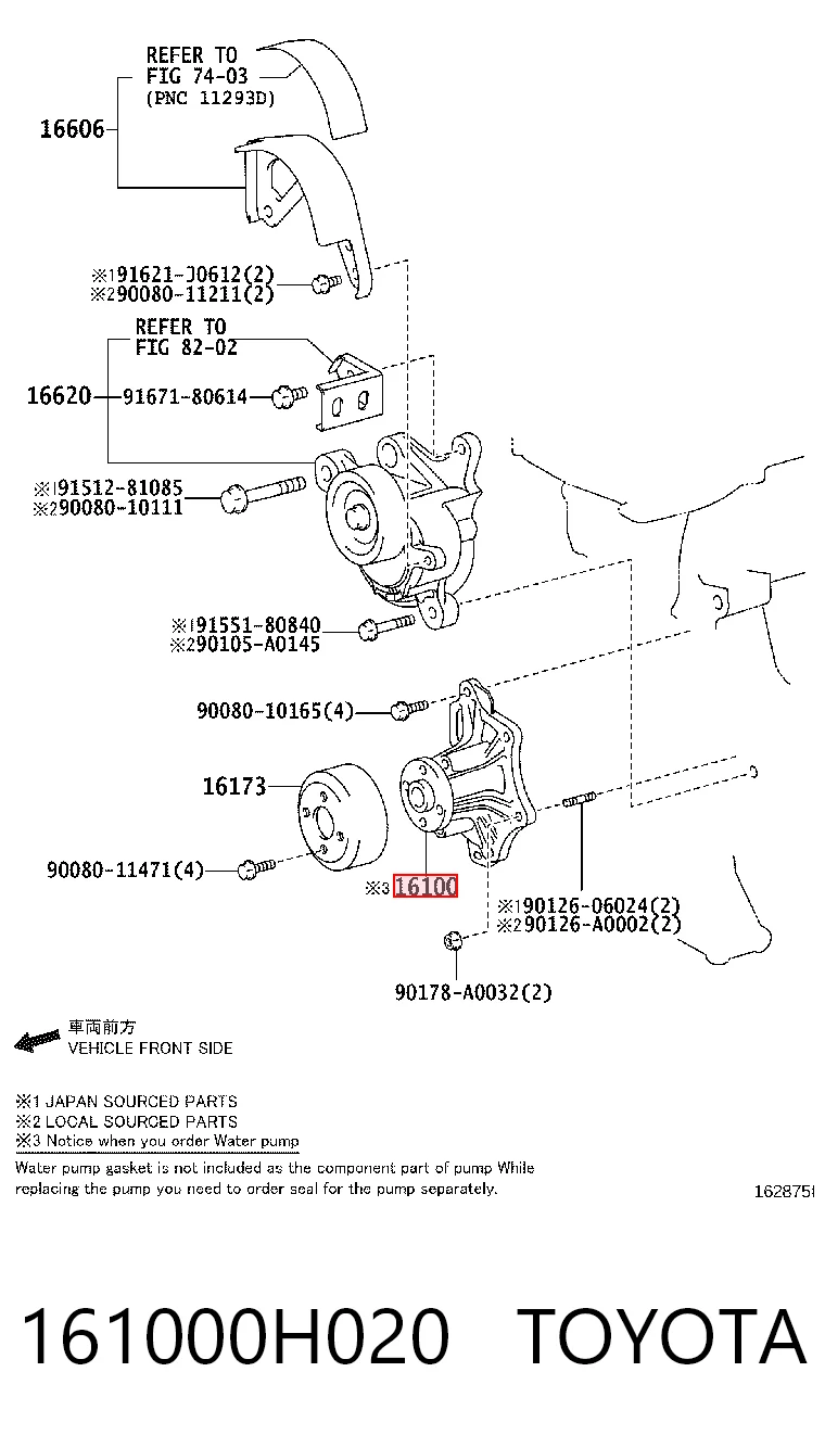 Motor de agua para Toyota Camry  (V30)