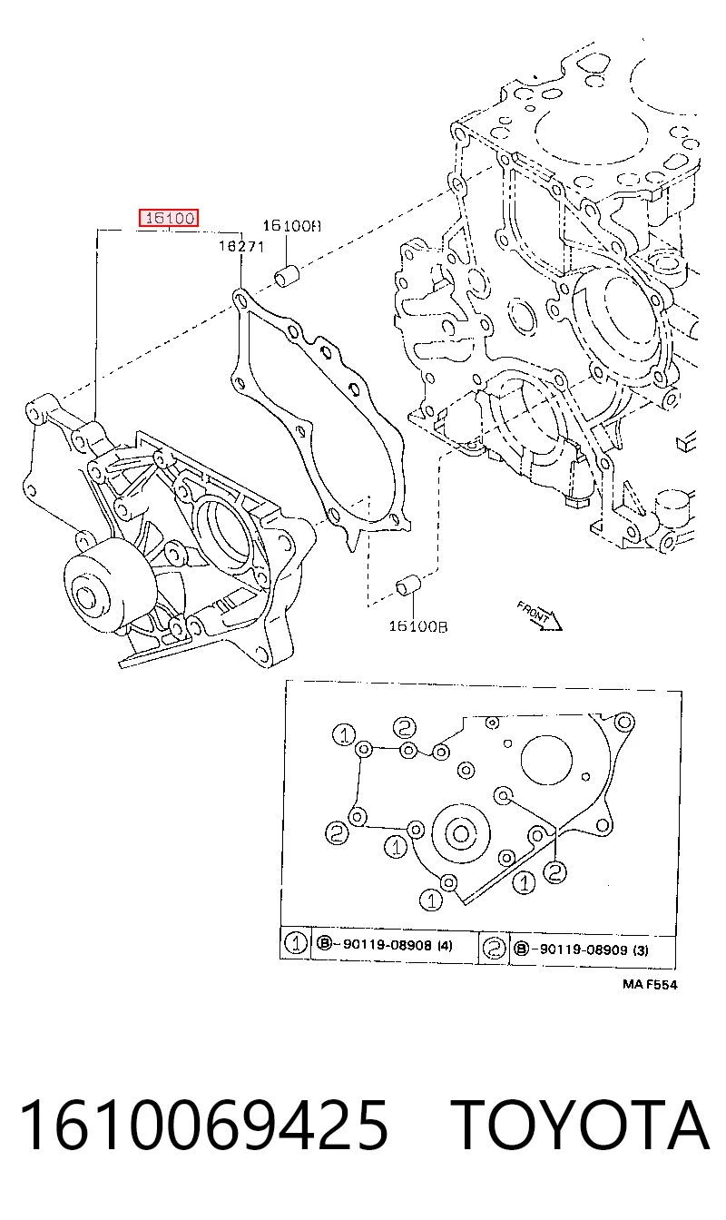 Comprar Bomba de agua Toyota Corolla E8 a bajo precio