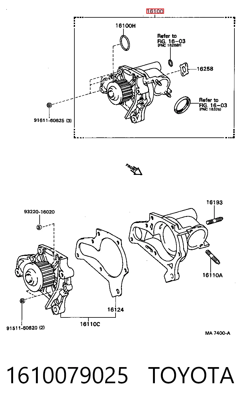 Comprar Bomba de agua Toyota Celica  T16