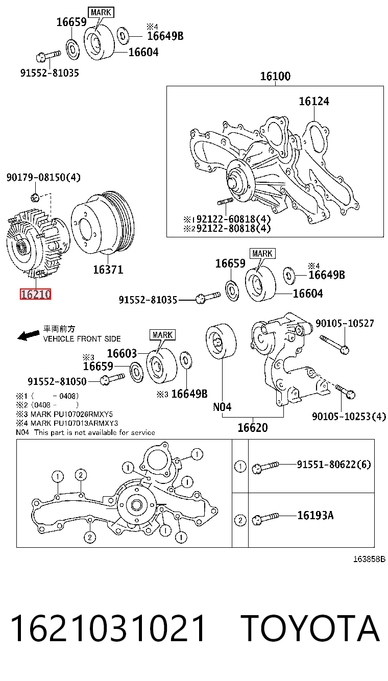 1621031021 Toyota Embrague viscoso
