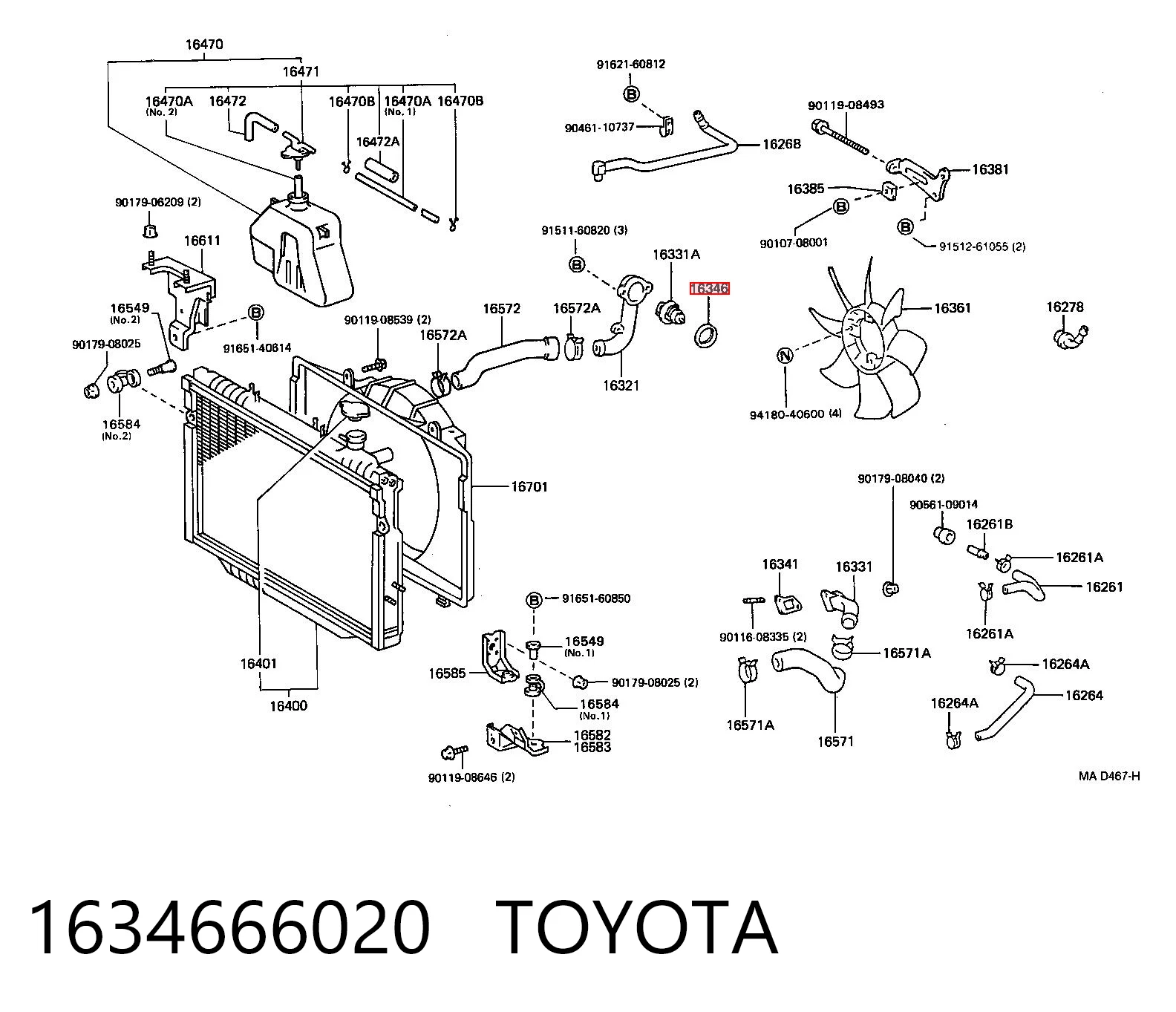 Junta carcasa de termostato Toyota Land Cruiser 80
