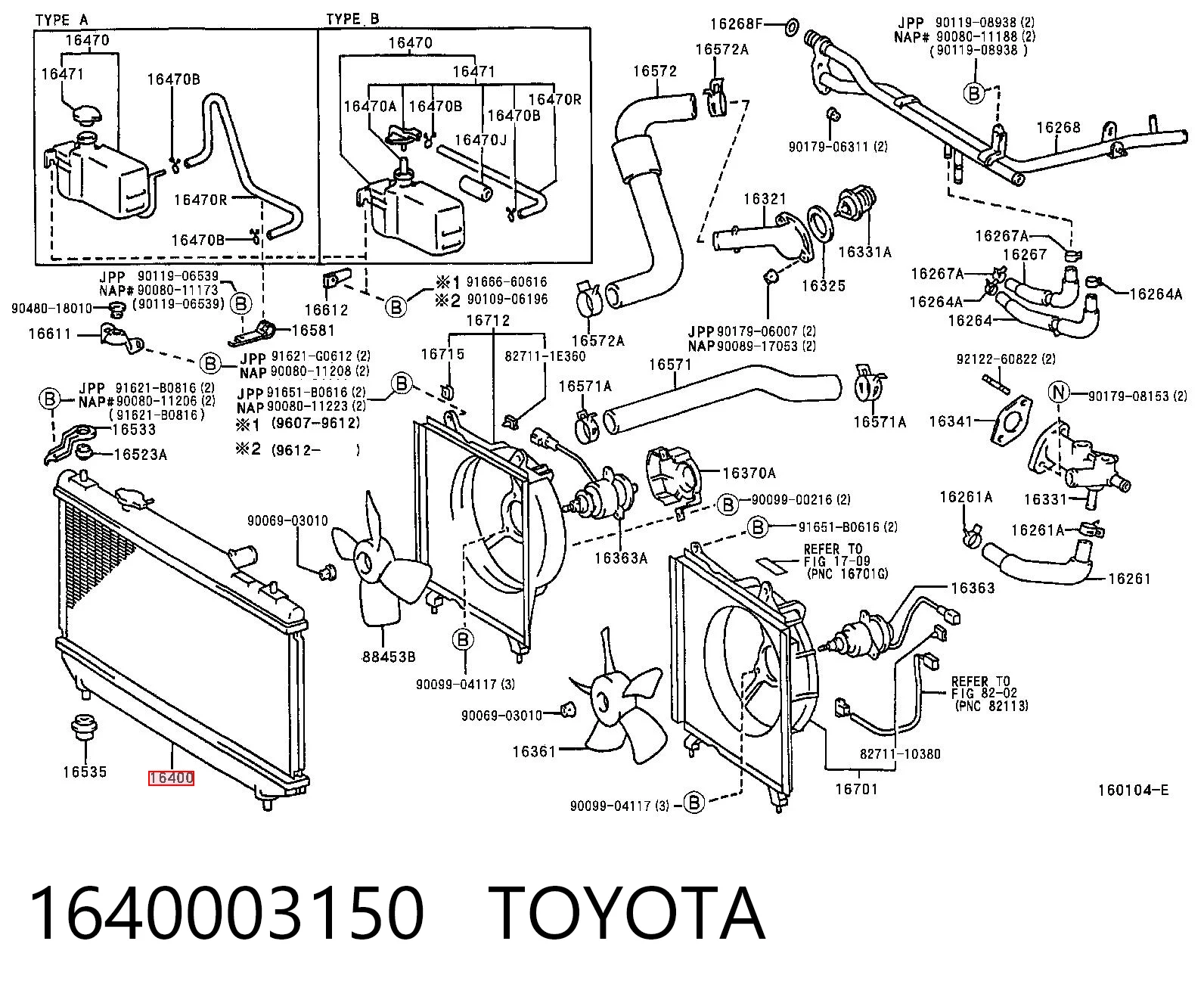 Refrigeración del motor Toyota Camry  (1996-2001)