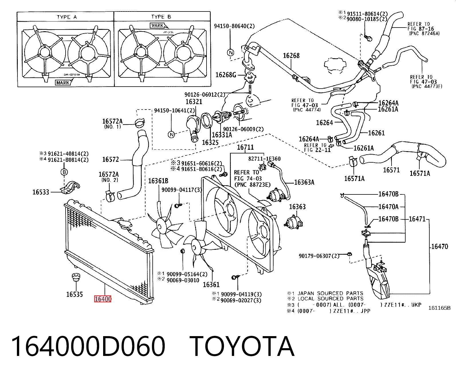 164000D060 Toyota