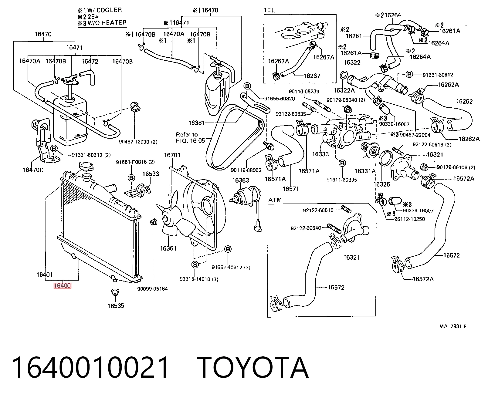 Água radiador Toyota Corolla liftback (E8) (1983 - 1988) precio, desde 64,66 EUR
