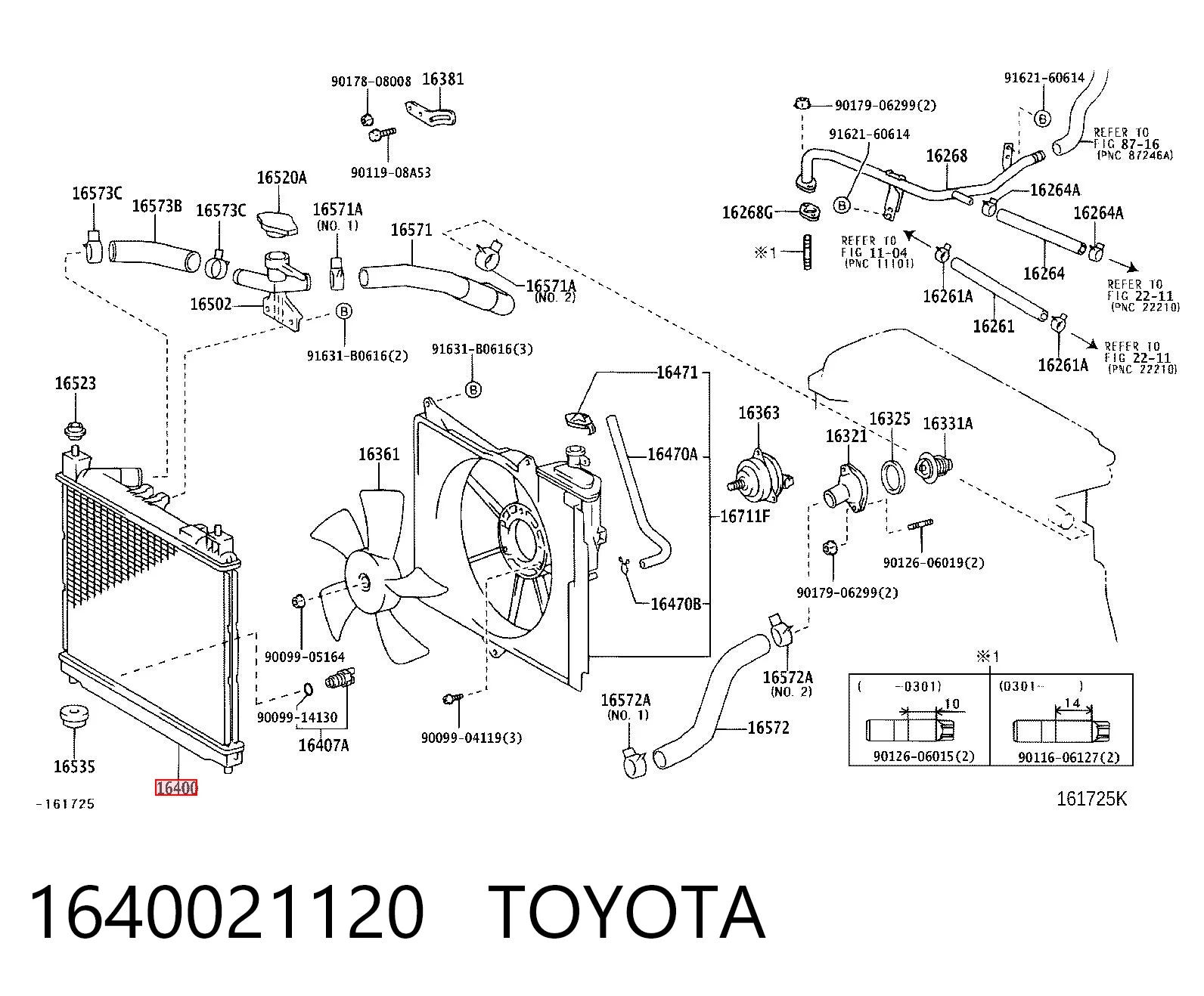 Radiador de água Toyota Yaris VERSO