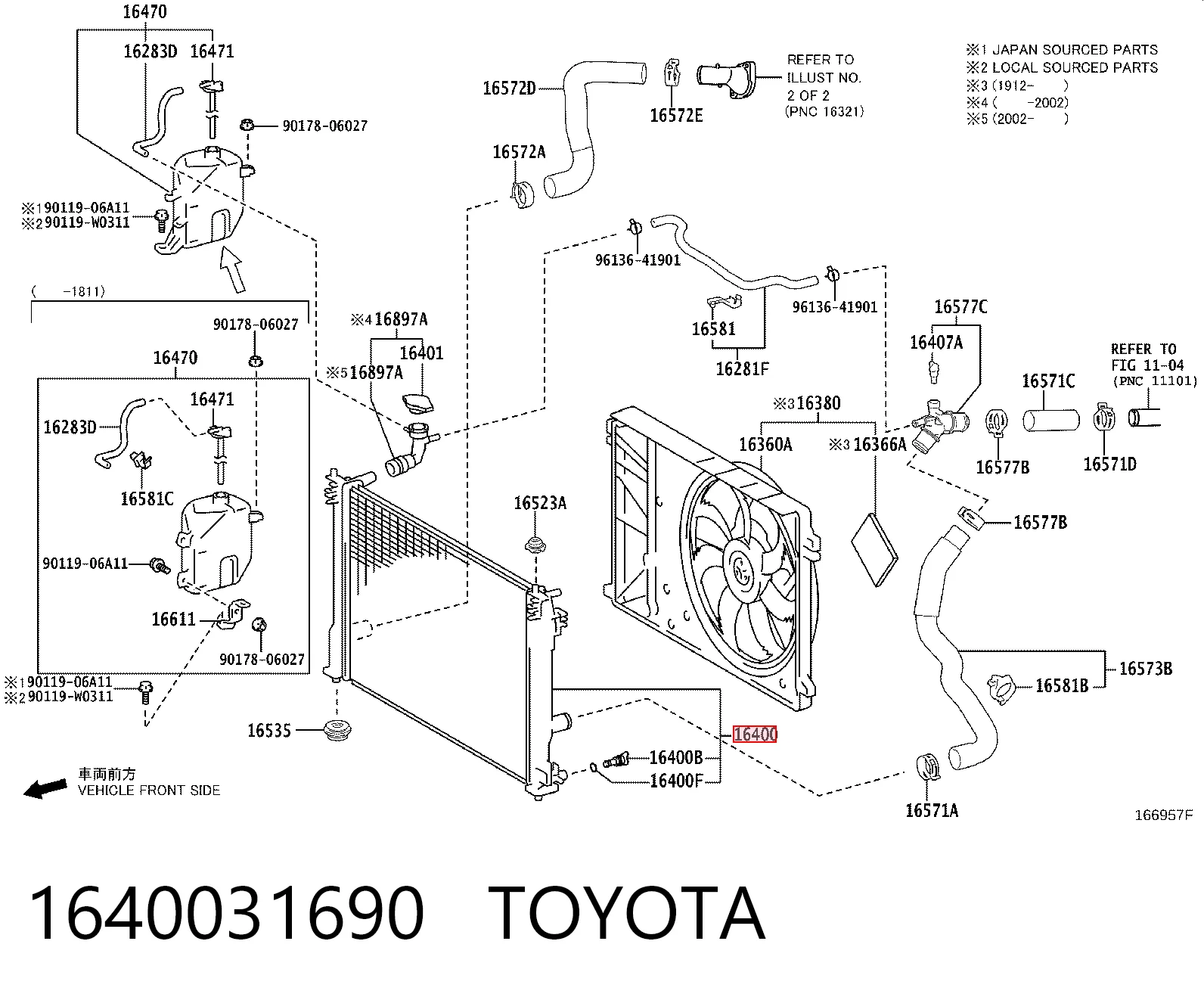 1640031690 Toyota Refrigeración del motor