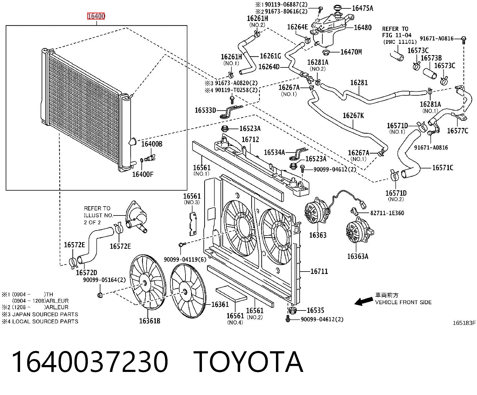 1640037230 Toyota Refrigeración del motor