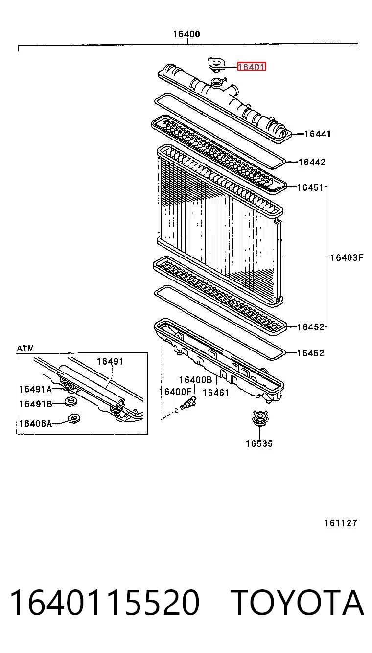 1640115520 Toyota Tapa de radiador