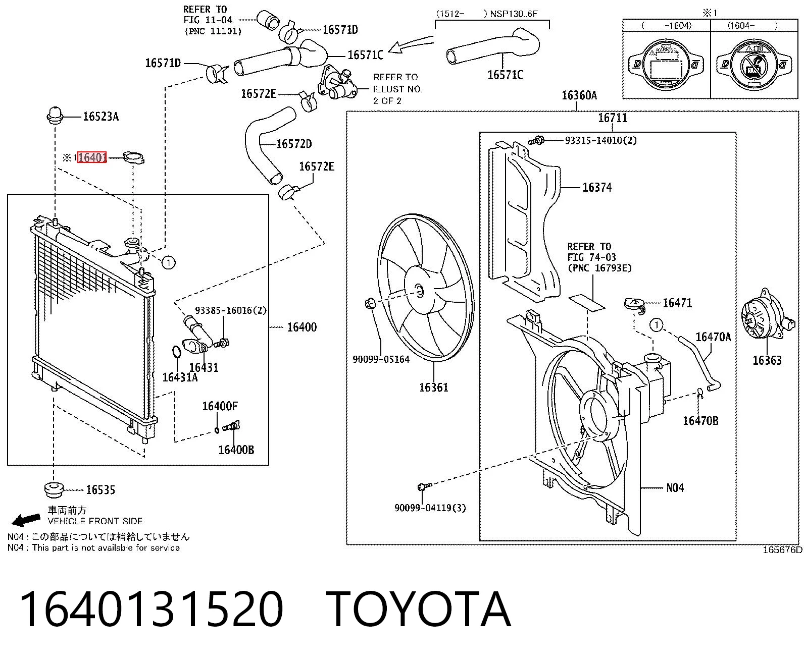 1640131520 Toyota Tapa de radiador