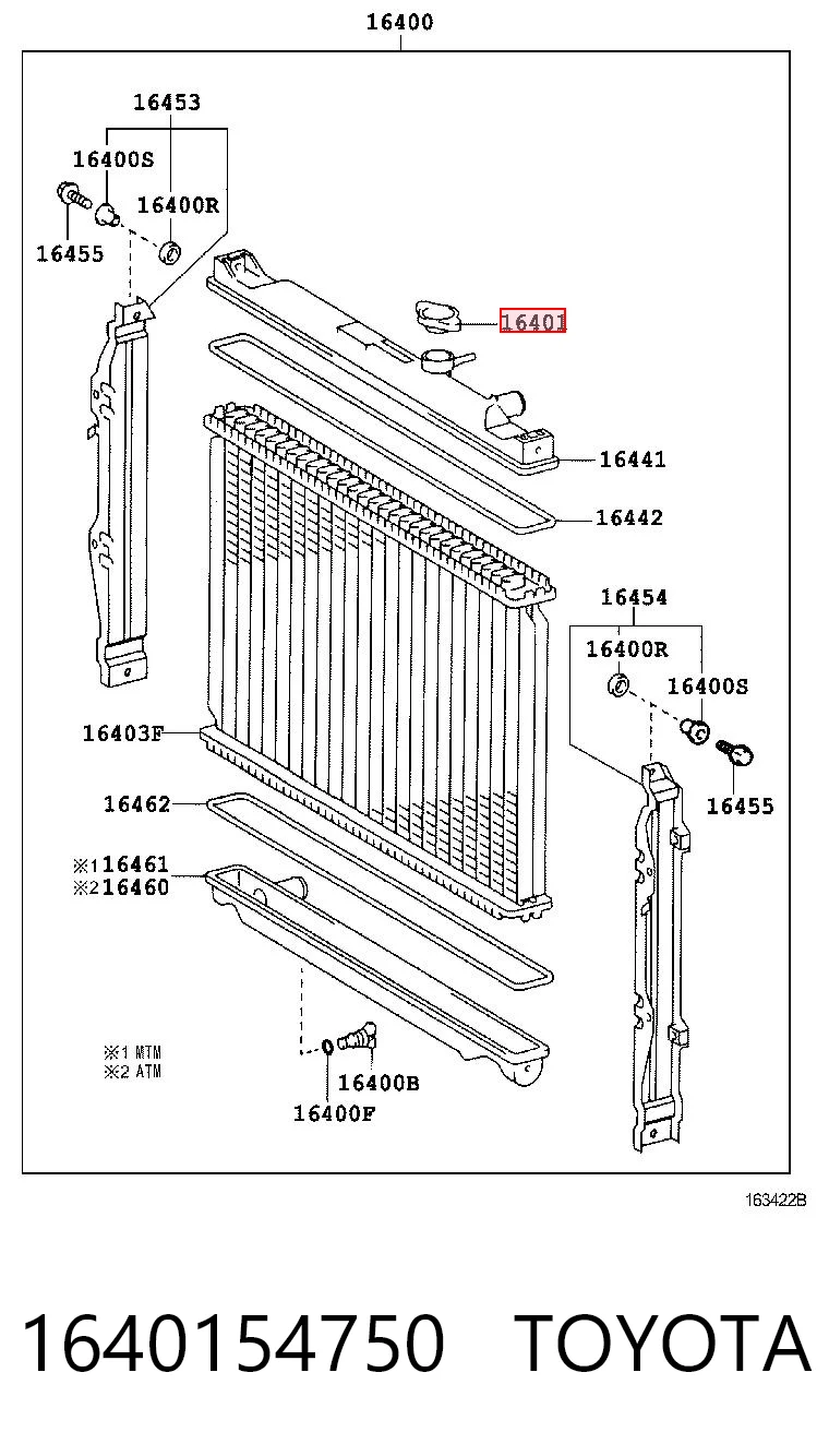 1640154750 Toyota Tapa de radiador