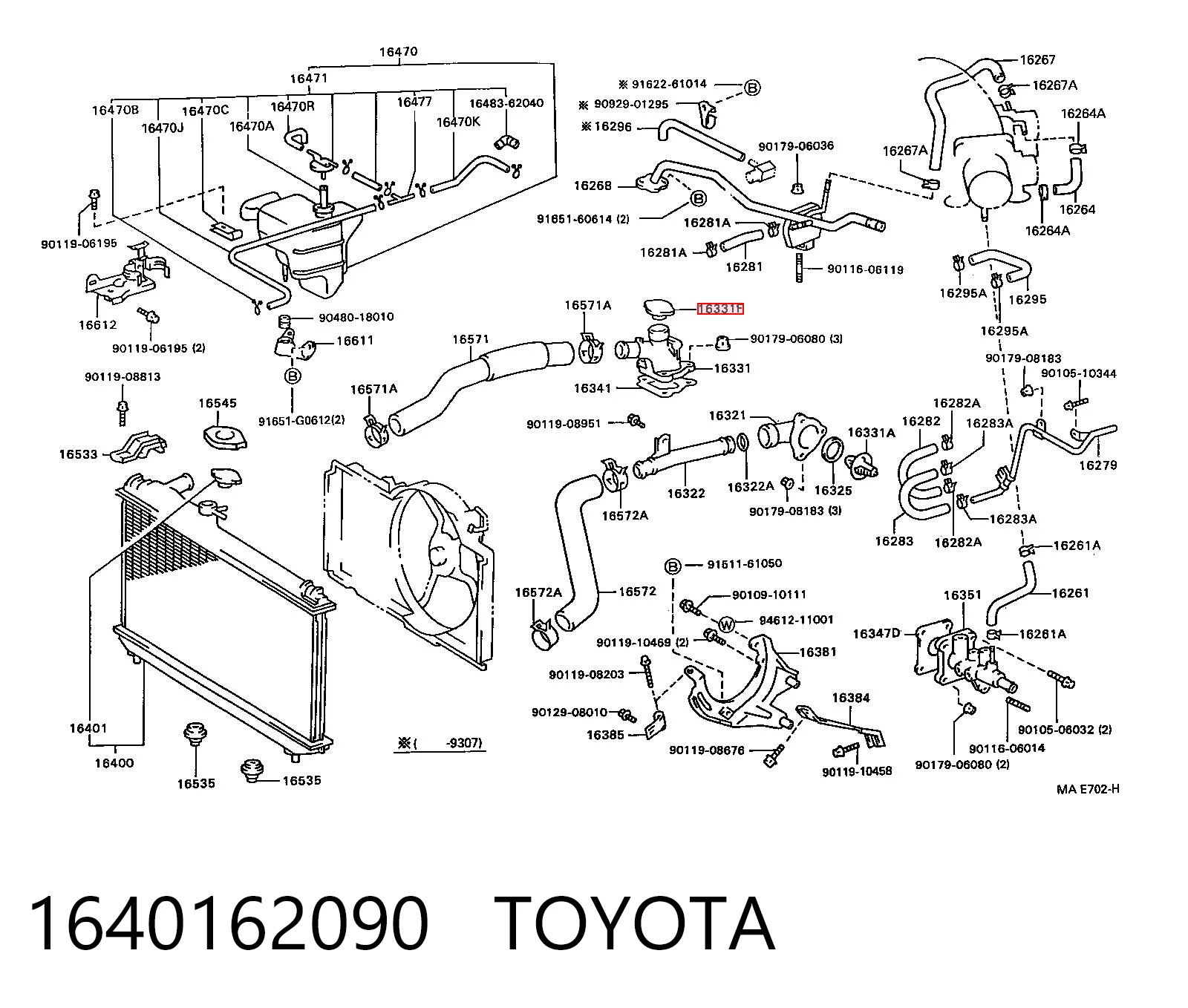 1640162090 Toyota Tapa de radiador