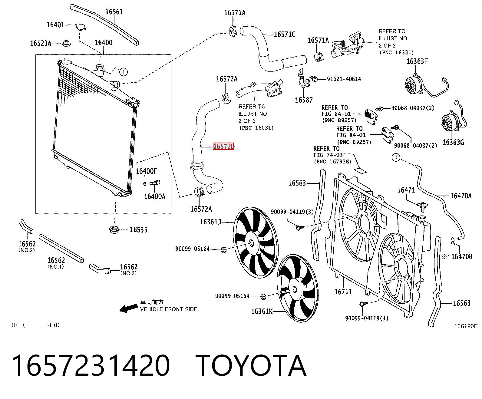 1657231420 Toyota Manguera inferior del radiador