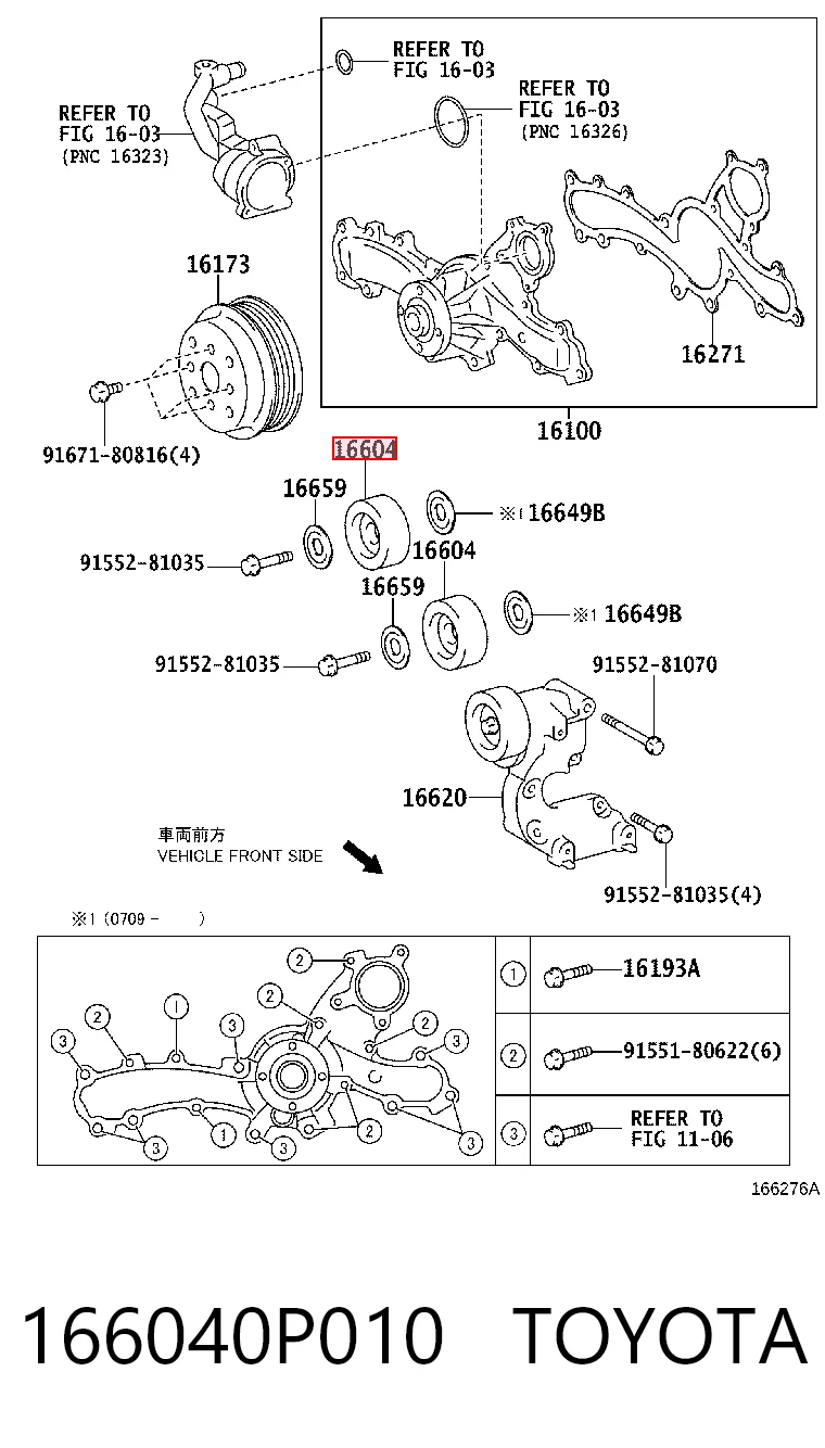 Polea guía correa poli V Toyota Camry (2006-2014)