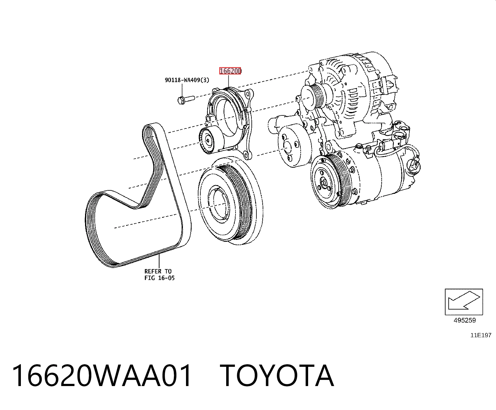 16620WAA01 Toyota