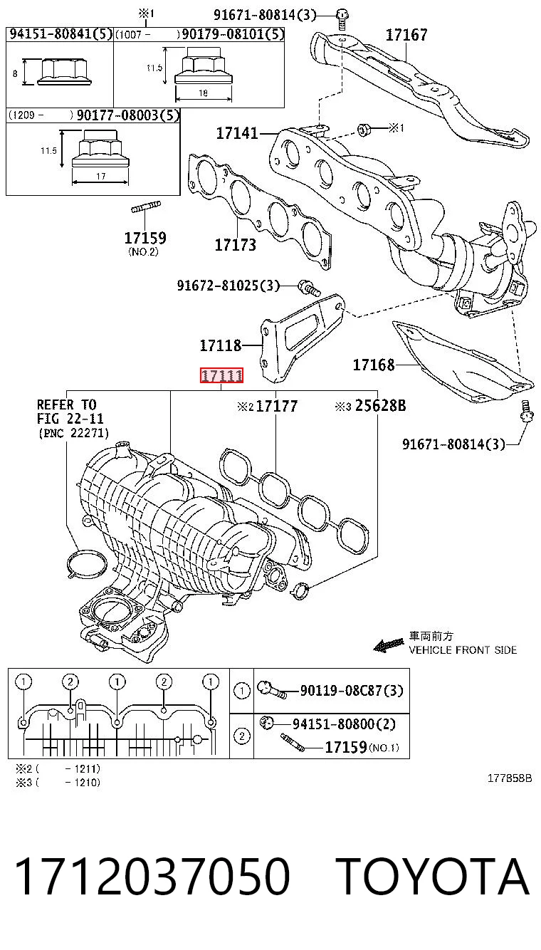 1712037050 Toyota Colectores de admisión