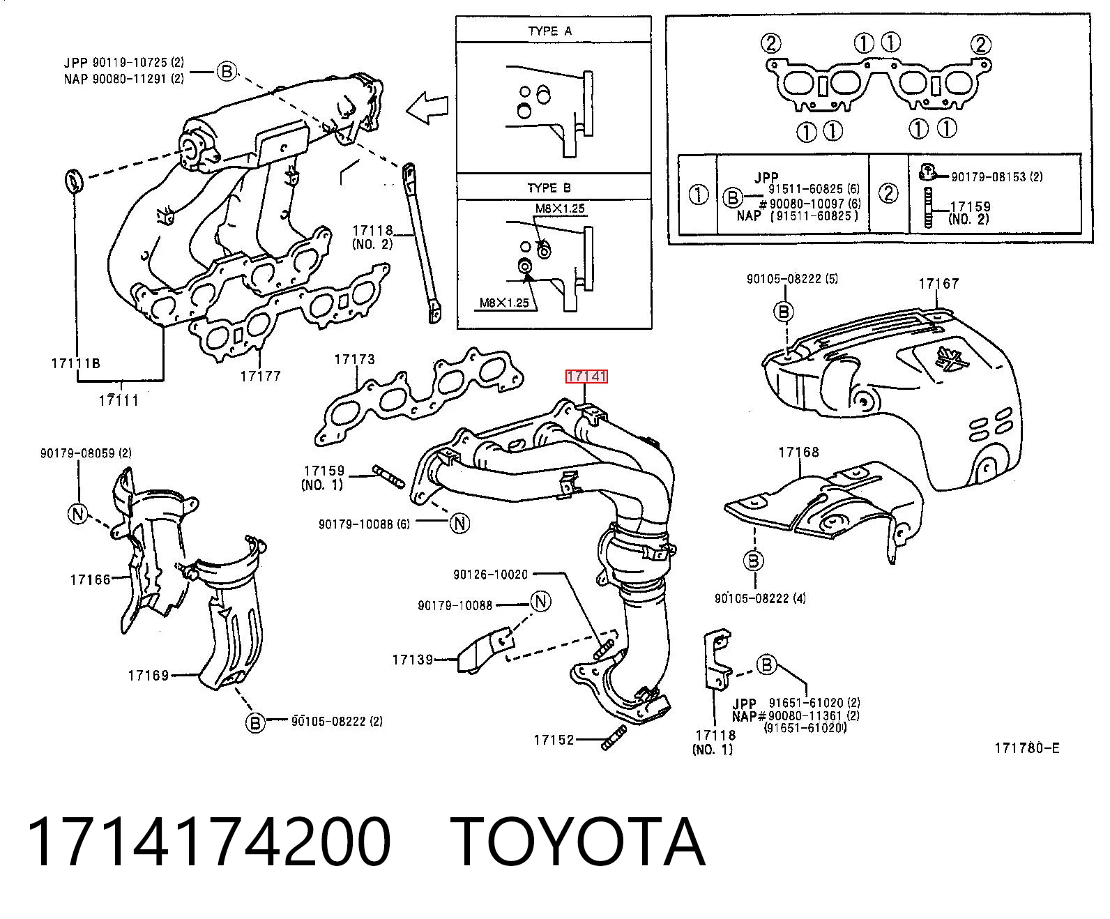 Comprar Colector de escape Toyota Camry V20 a bajo precio