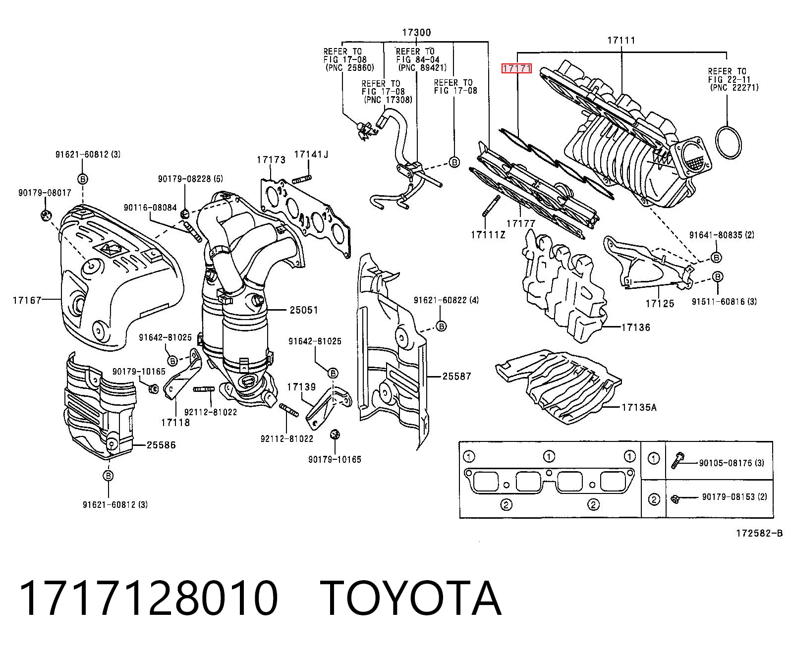 Comprar Junta superior del colector de admisión Toyota Avensis T25 a bajo precio