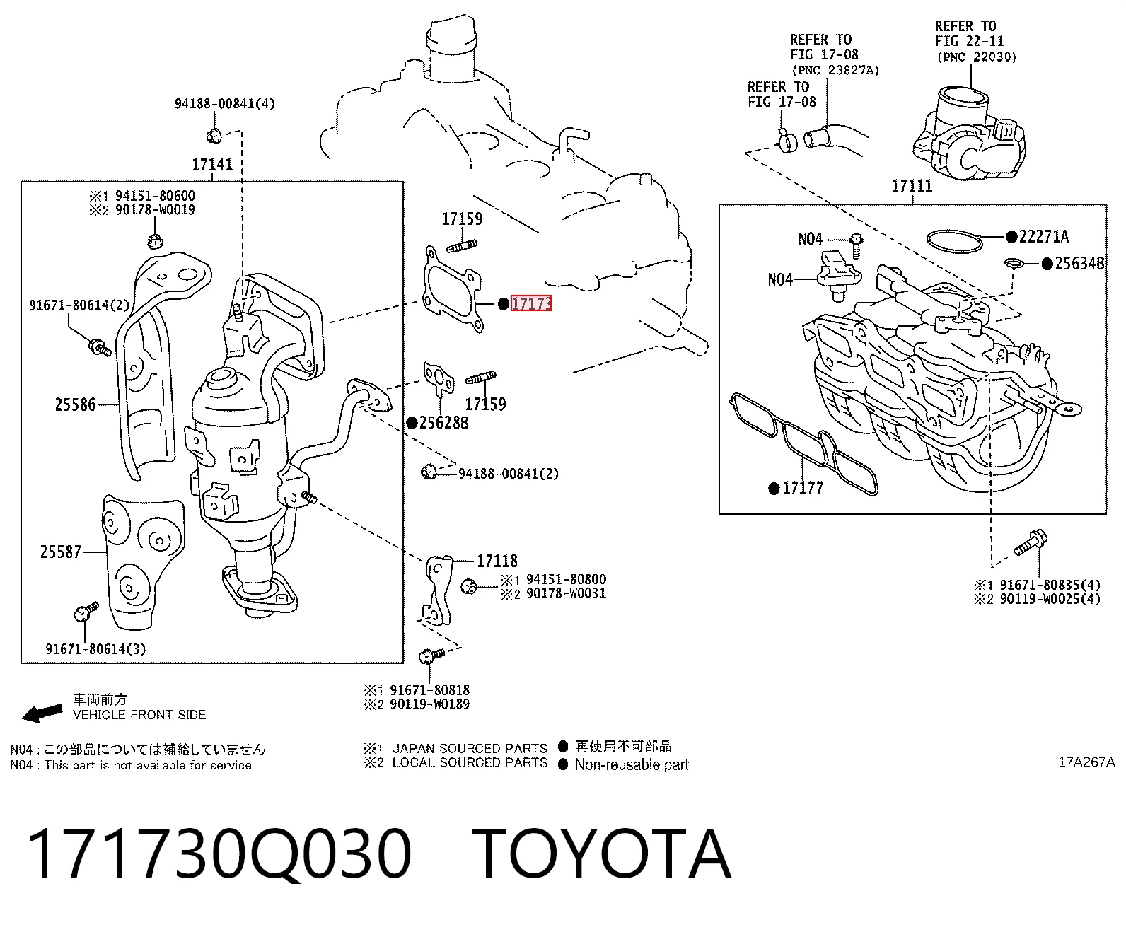 Comprar Junta de colector de escape Toyota Yaris P21 a bajo precio
