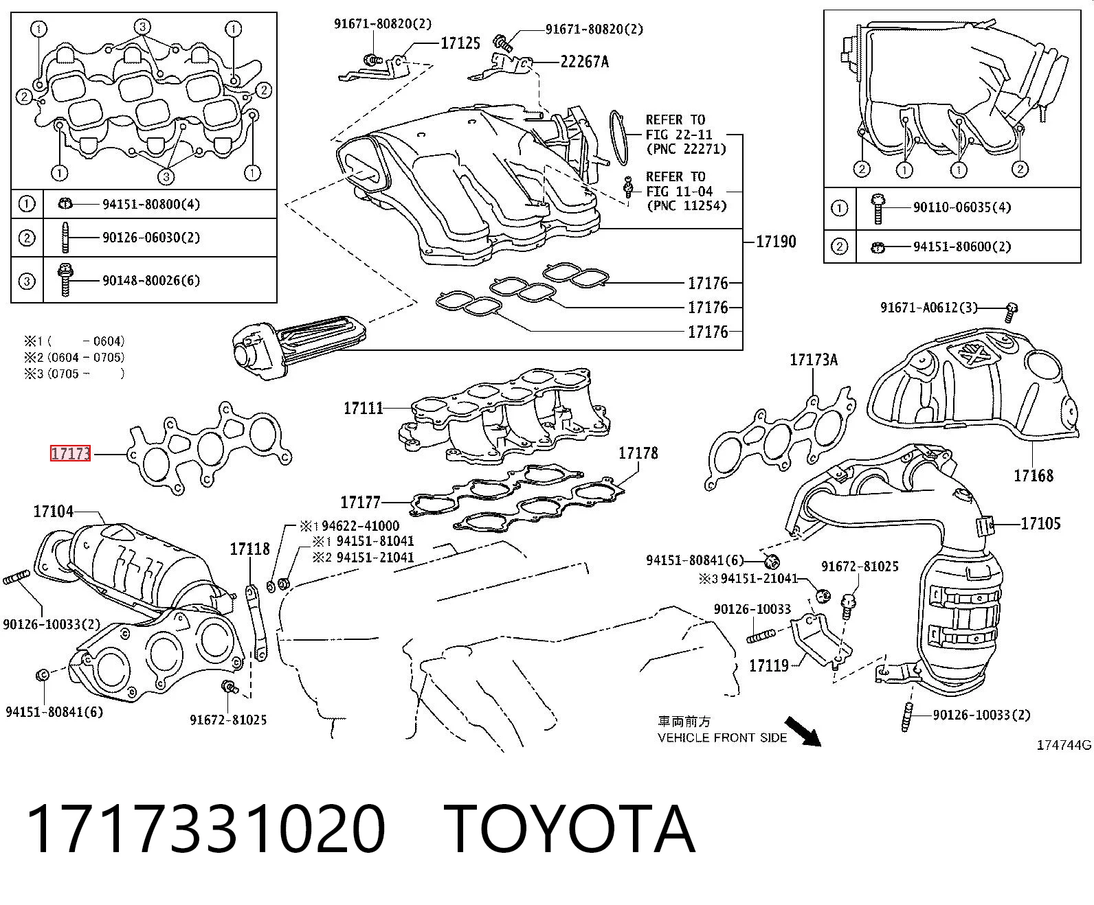 1717331020 Toyota Junta colector joint