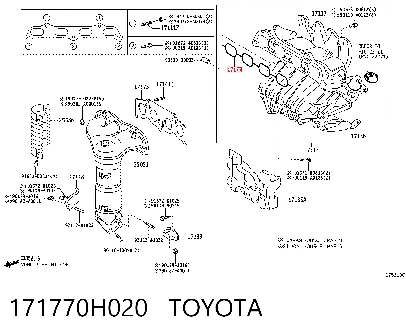 Junta de colector de admisión Toyota Camry V sedán (V30) (2001 - 2006) precio, desde 7,09 EUR