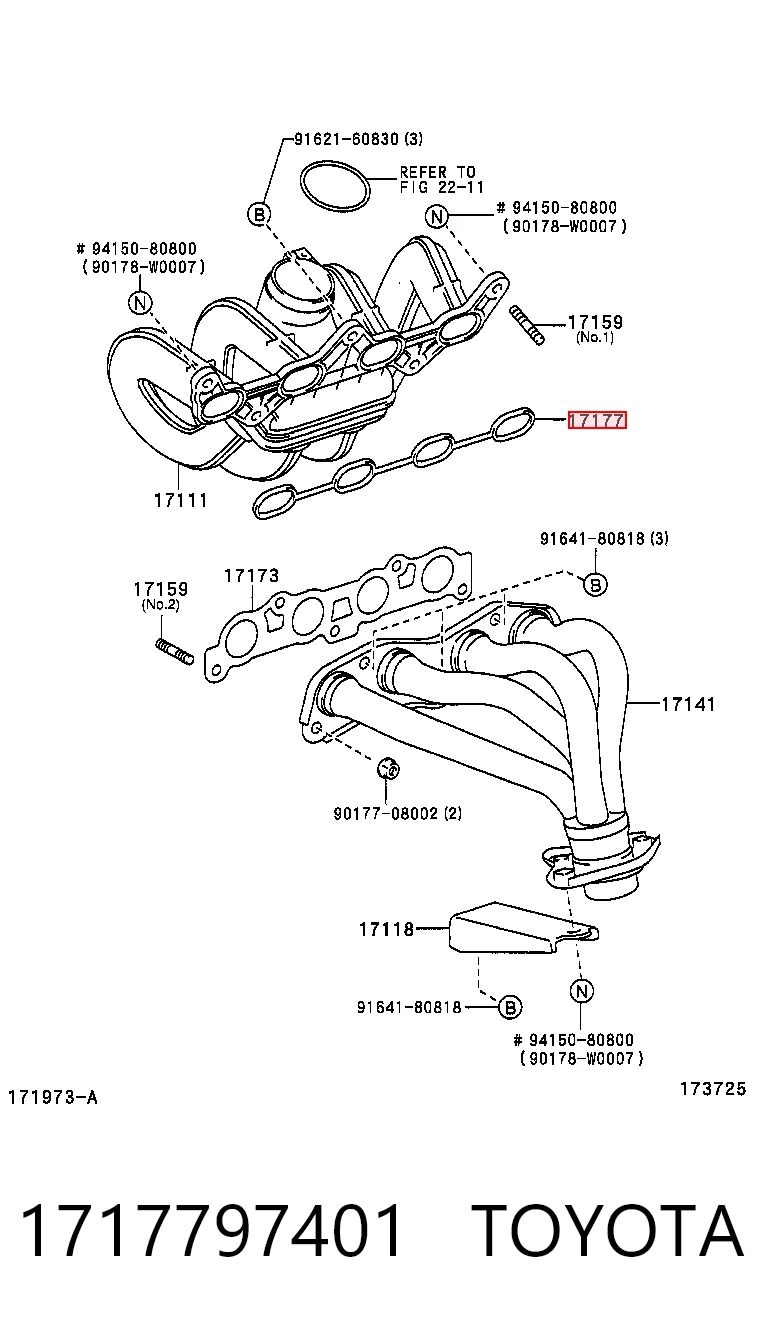 Junta de colector de admisión Toyota Yaris hatchback (P10) (1999 - 2005) precio, desde 7,30 EUR