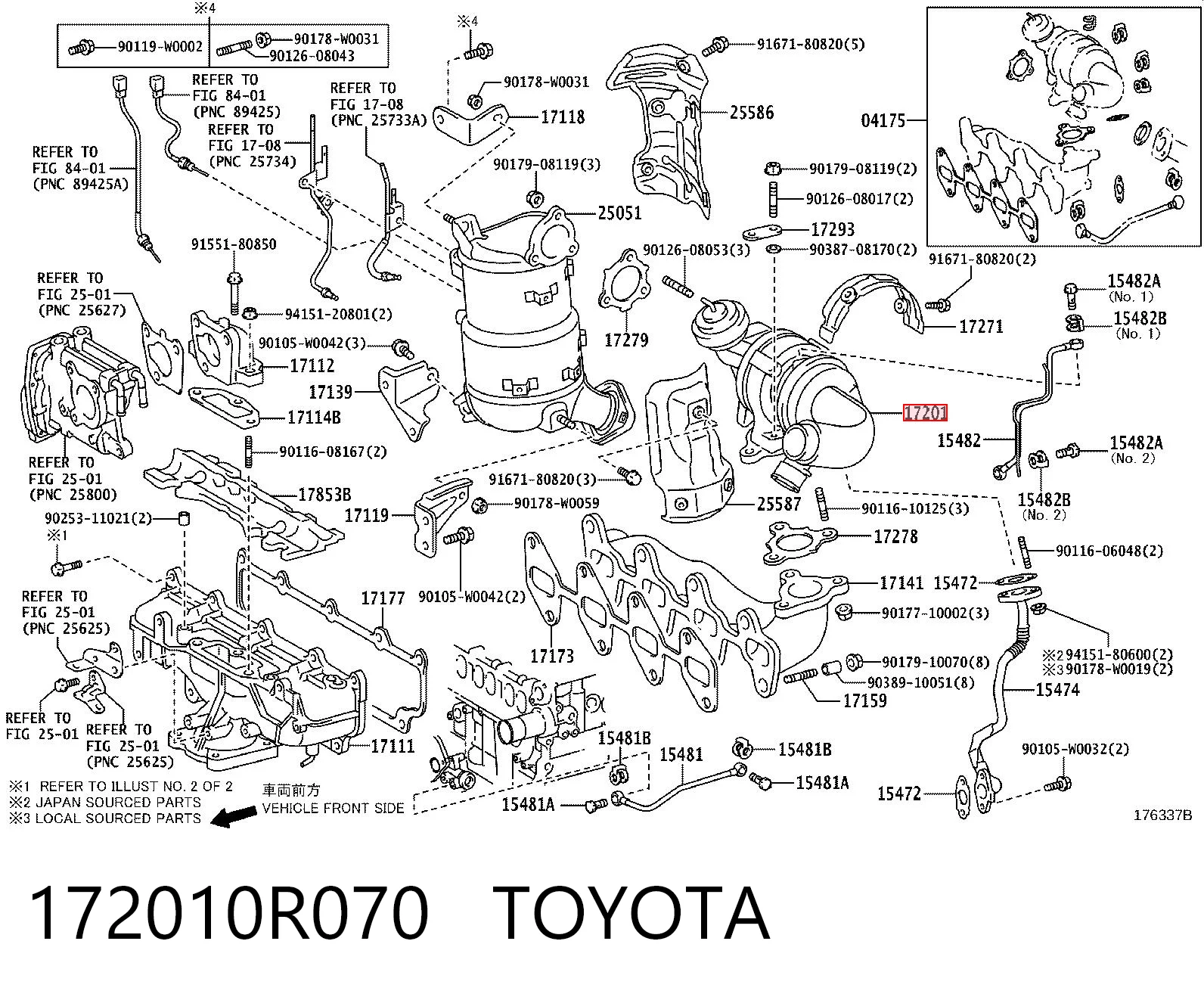 172010R070 Toyota Turbo para motor