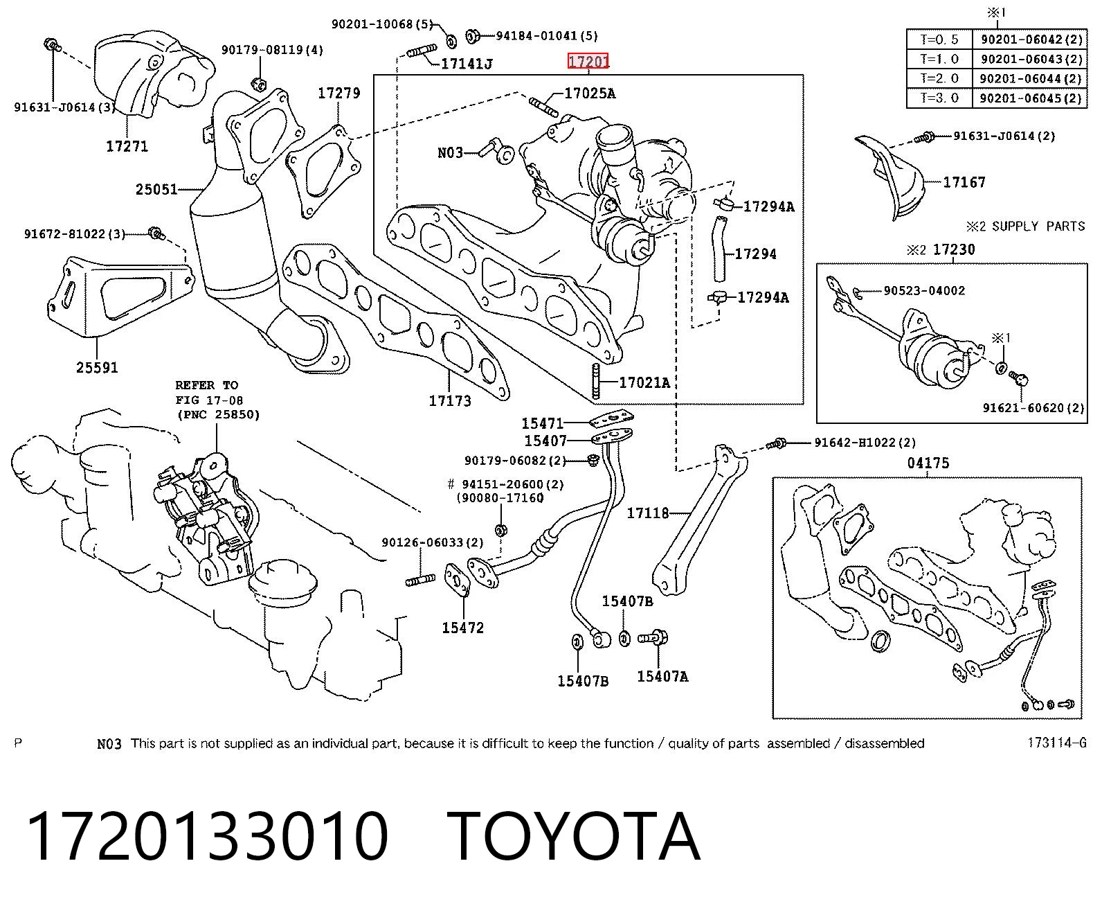 1720133010 Toyota Turbo para motor