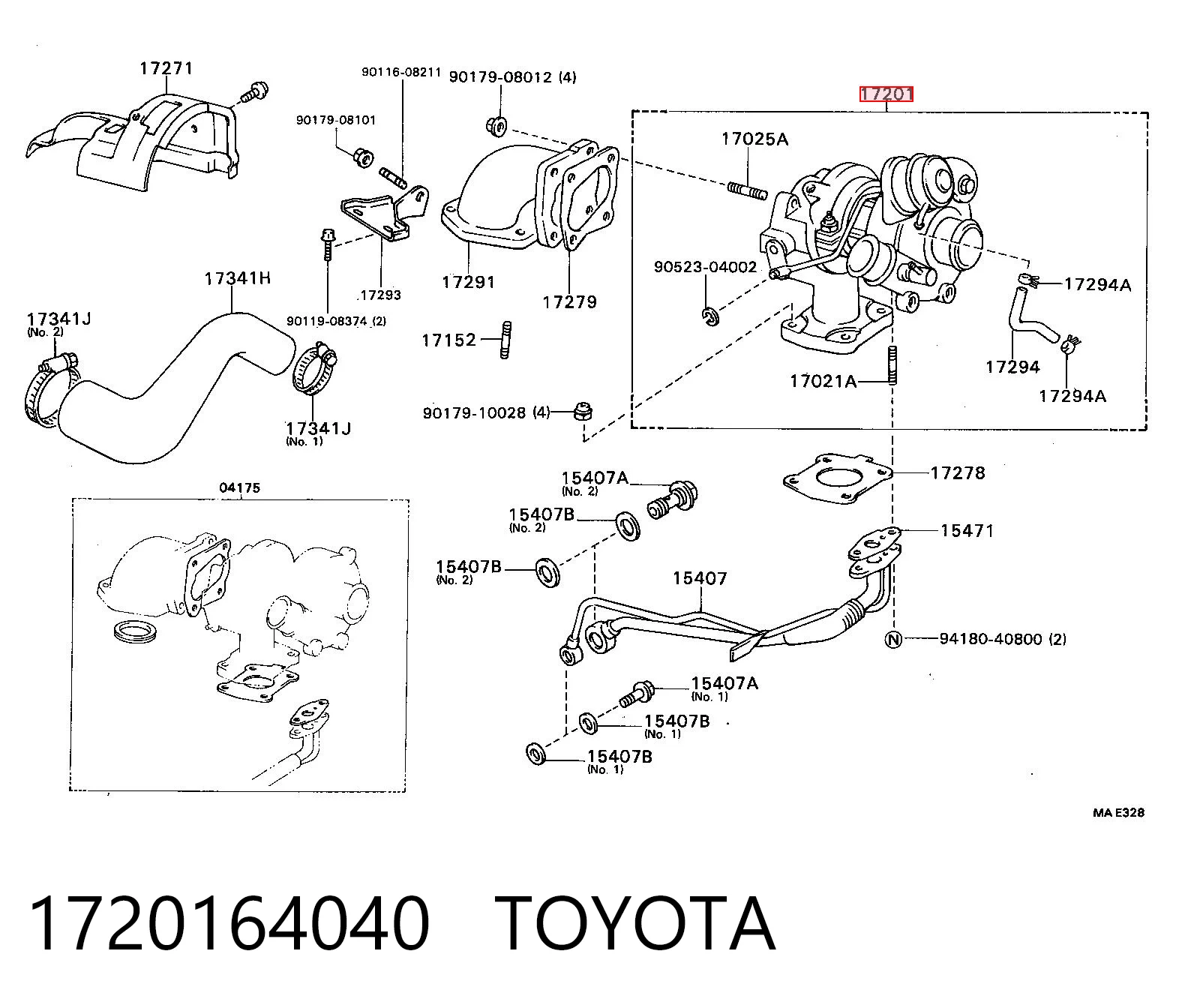 Turbo para motor para Toyota Camry II V2