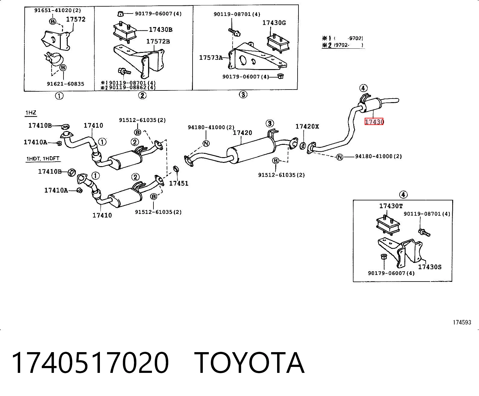 Silenciador trasero Toyota Land Cruiser 80 SUV (J8) (1990 - 1998) precio, desde 64,02 EUR