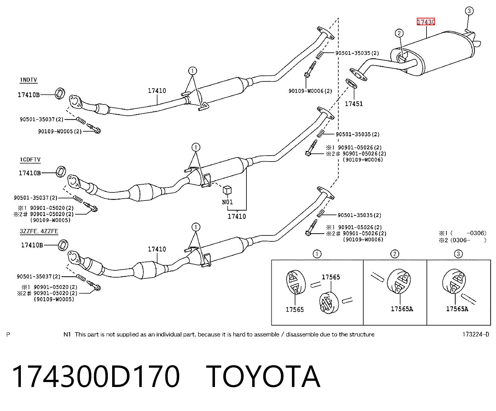 Silencioso trasero Toyota Corolla  sedán comprar en España