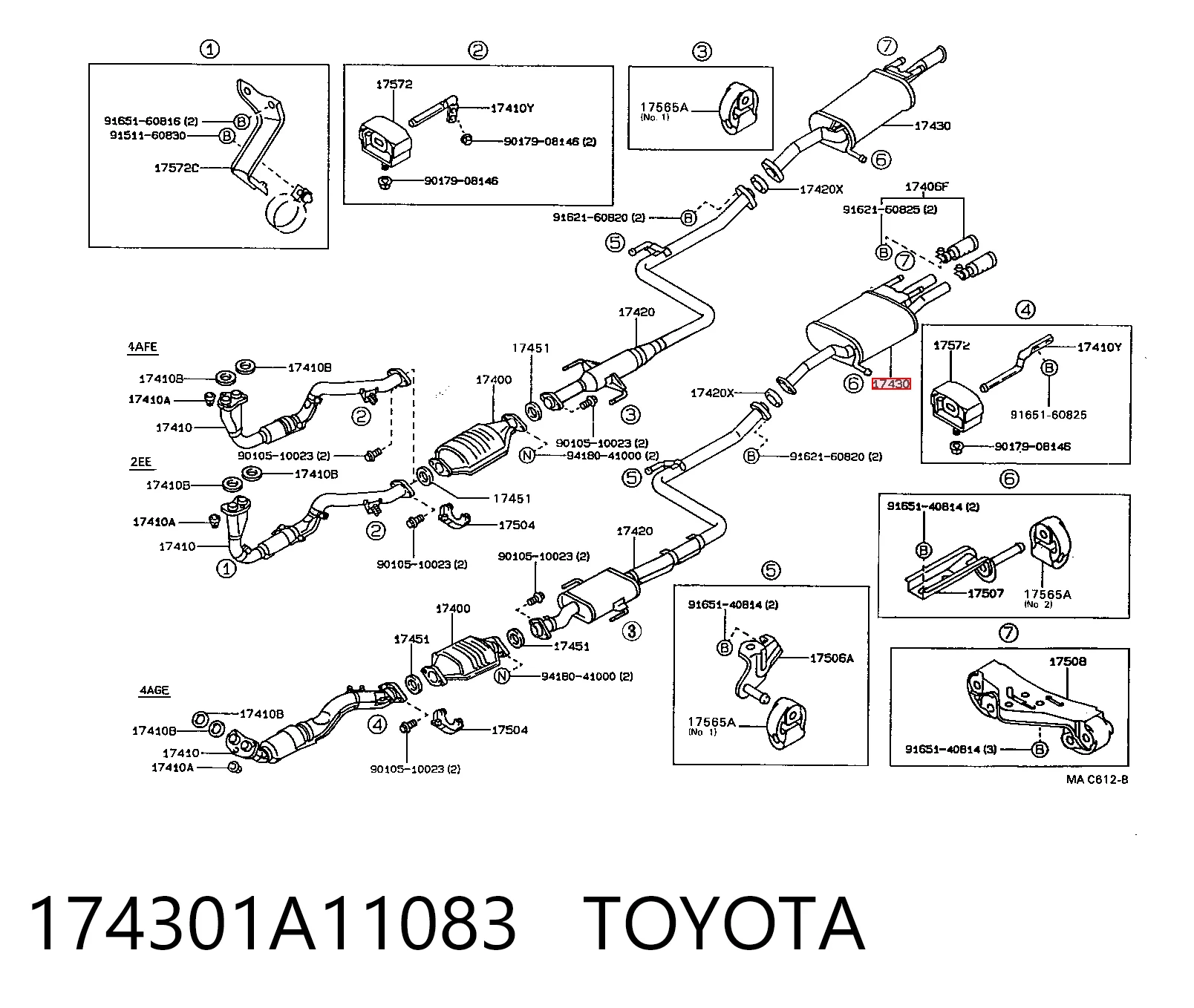 Comprar Silenciador trasero Toyota Corolla  E9 a bajo precio