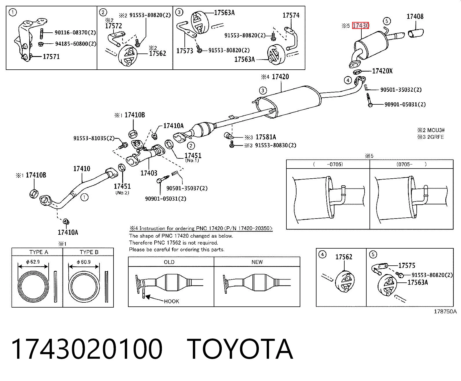 Silencioso trasero Lexus RX  (U3)
