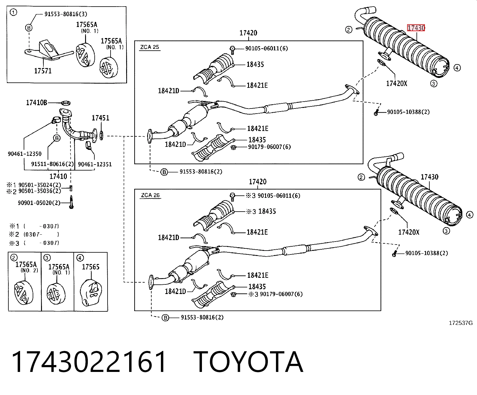 Silenciador trasero para Toyota RAV4 II XA2