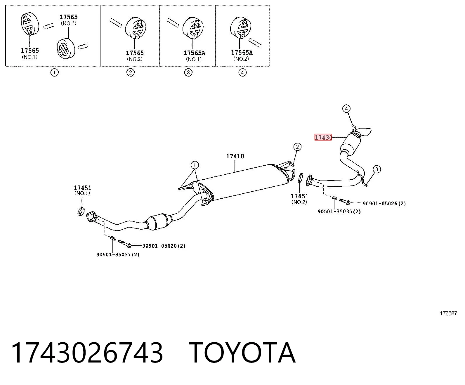 Silencioso trasero RAV4 III SUV (2005-2012) original desde 102,47 €